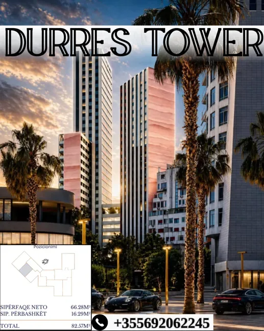 Apartament 1+1 për shitje tek Durrës Tower, Durrës 2