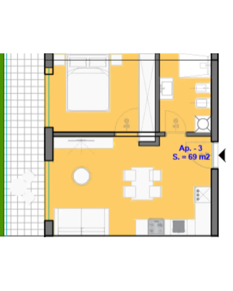 Apartament 1+1 për shitje tek Astoria Residence – Qerret 2