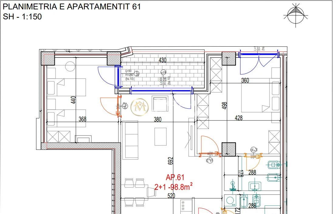 Shitje | Apartament 2 + 1 | Don Bosko | 205000 € 4