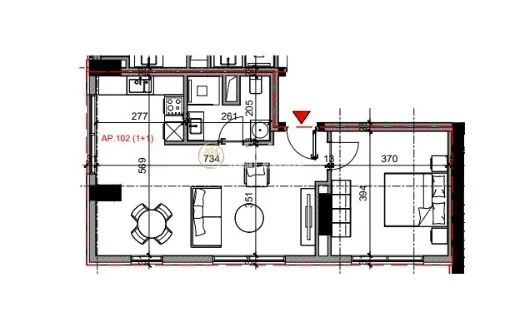 Shitje | Apartament 1 + 1 | Rruga Bardhyl | 180480 €