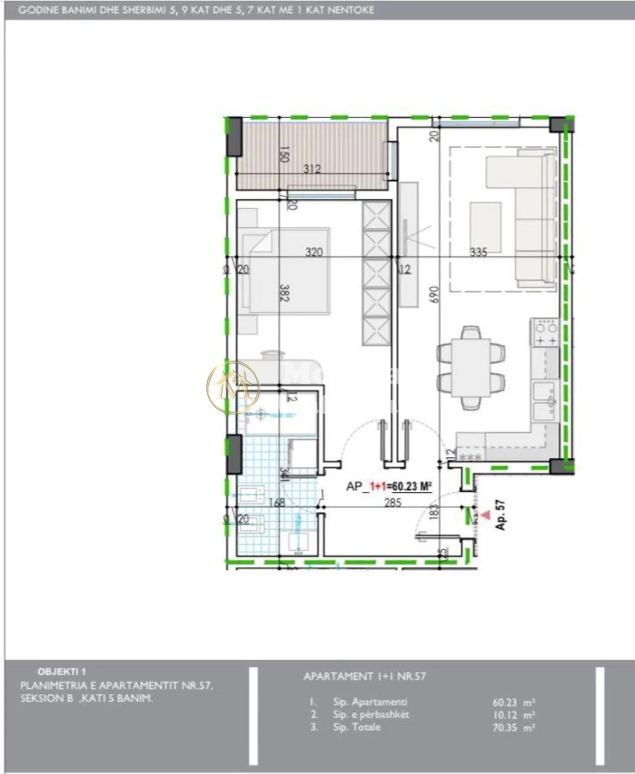 Shitje | Apartament 1 + 1 | Kamëz | 65000 €