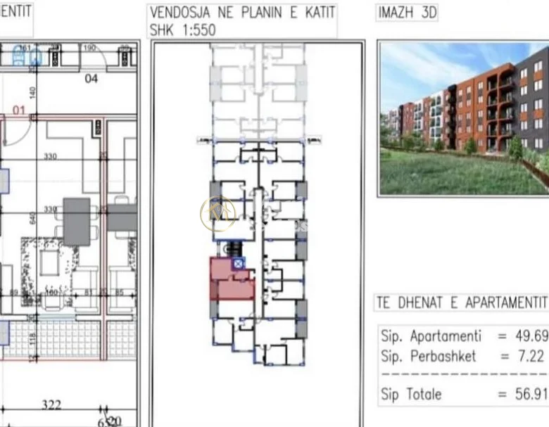 Shitje | Apartament 1 + 1 | Paskuqan | 58700 € 3