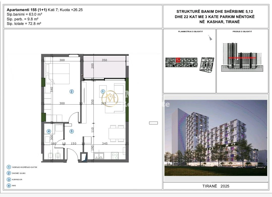 Shitje | Apartament 1 + 1 | Astir | 1 € 1