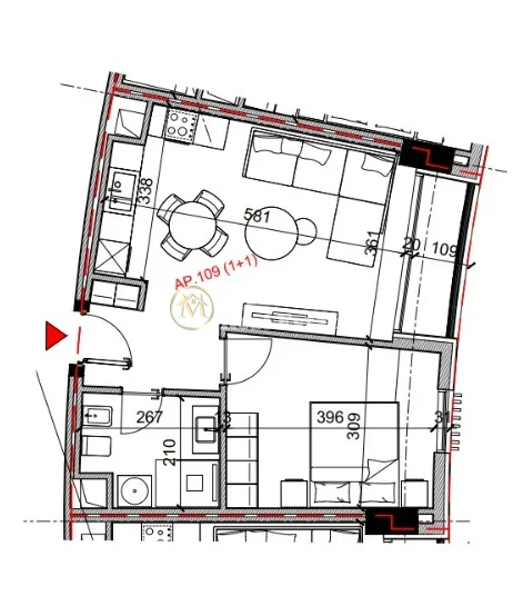 Shitje | Apartament 1 + 1 | Rruga Bardhyl | 158160 €