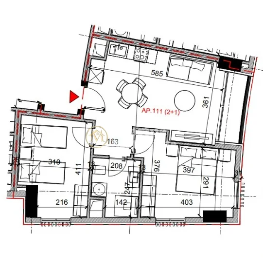 Shitje | Apartament 2 + 1 | Rruga Bardhyl | 195360 €