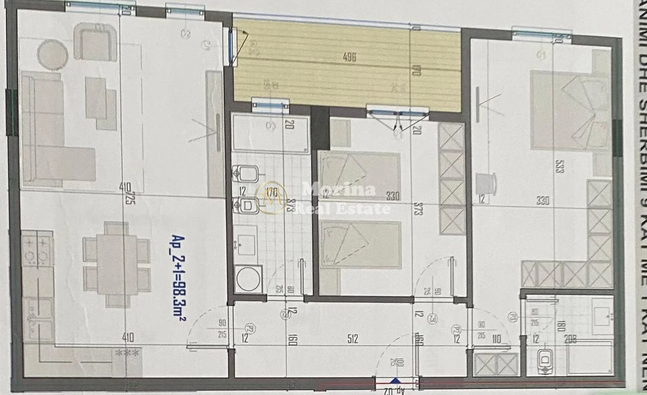 Shitje | Apartament 2 + 1 + 2 | Kamëz | 148300 €