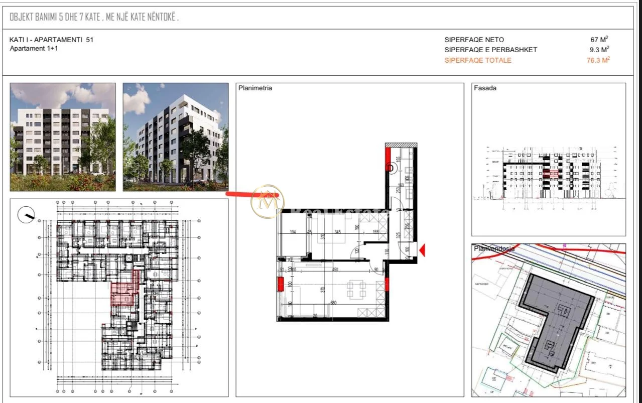 Shitje | Apartament 1 + 1 | Platinum 2 Paskuqan | 92000 €
