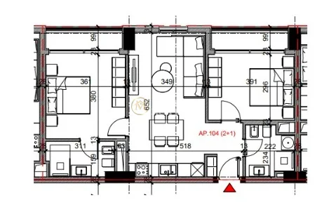 Shitje | Apartament 2 + 1 | Rruga Bardhyl | 234960 €