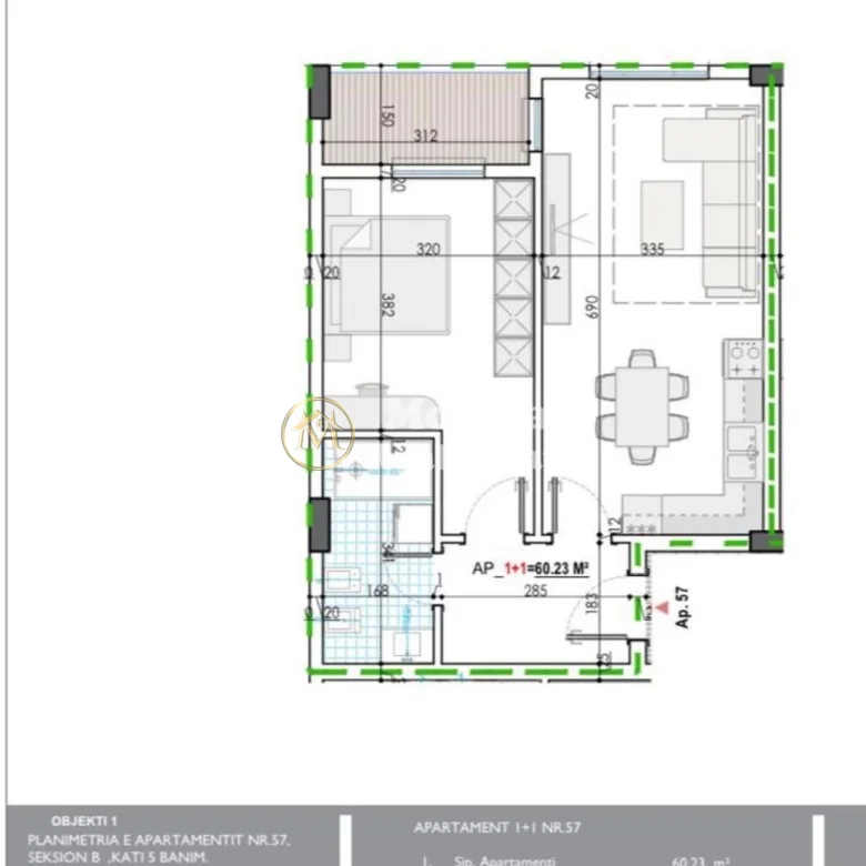 Shitje | Apartament 1 + 1 | Kamëz | 65000 € 2
