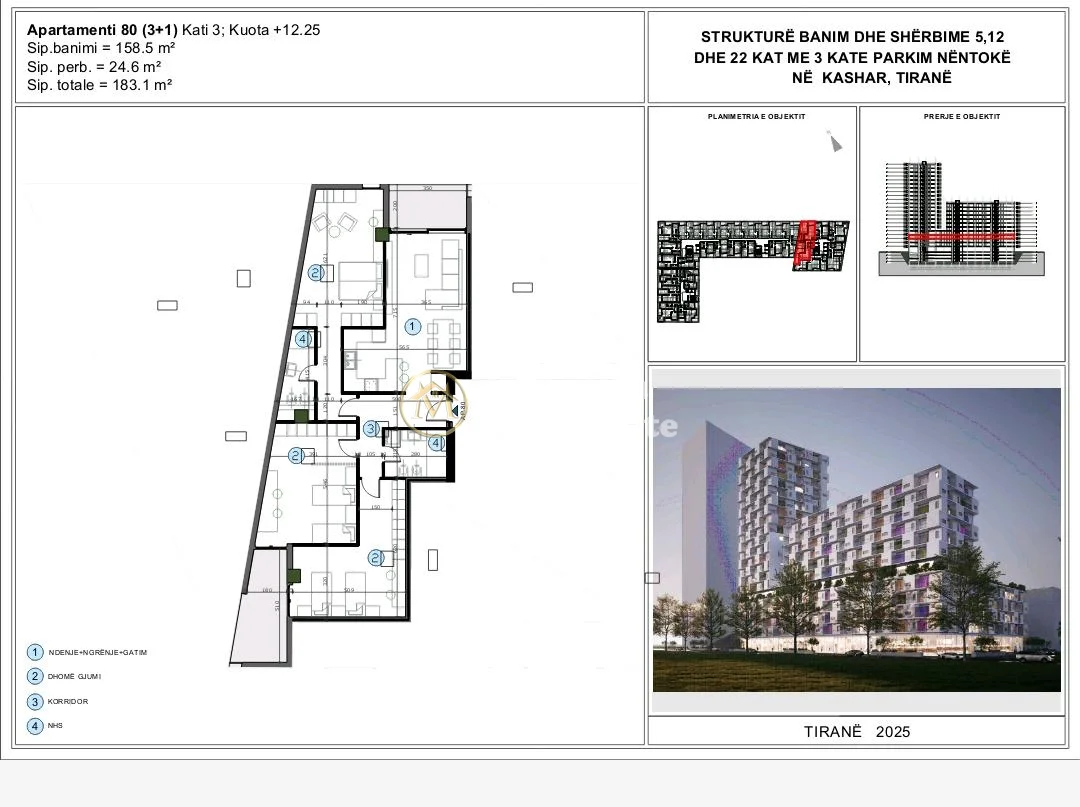 Shitje | Apartament 3 + 1 | Astir | 1 €
