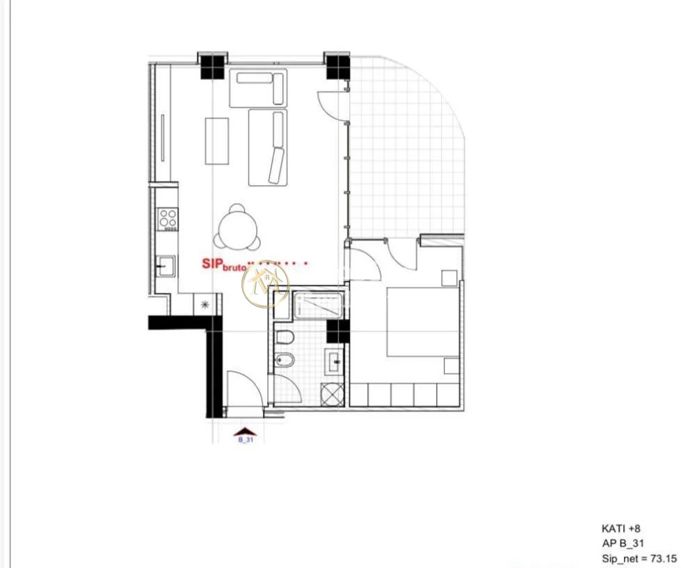 Shitje | Apartament 1 + 1 | River Park Residence | 94920 € 4