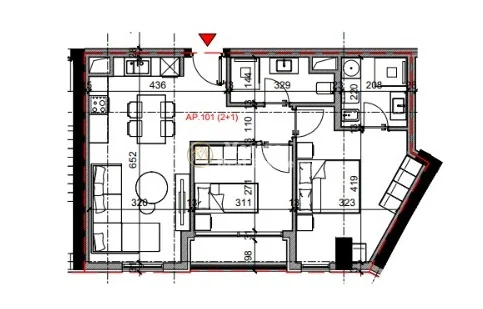 Shitje | Apartament 2 + 1 | Rruga Bardhyl | 207600 €