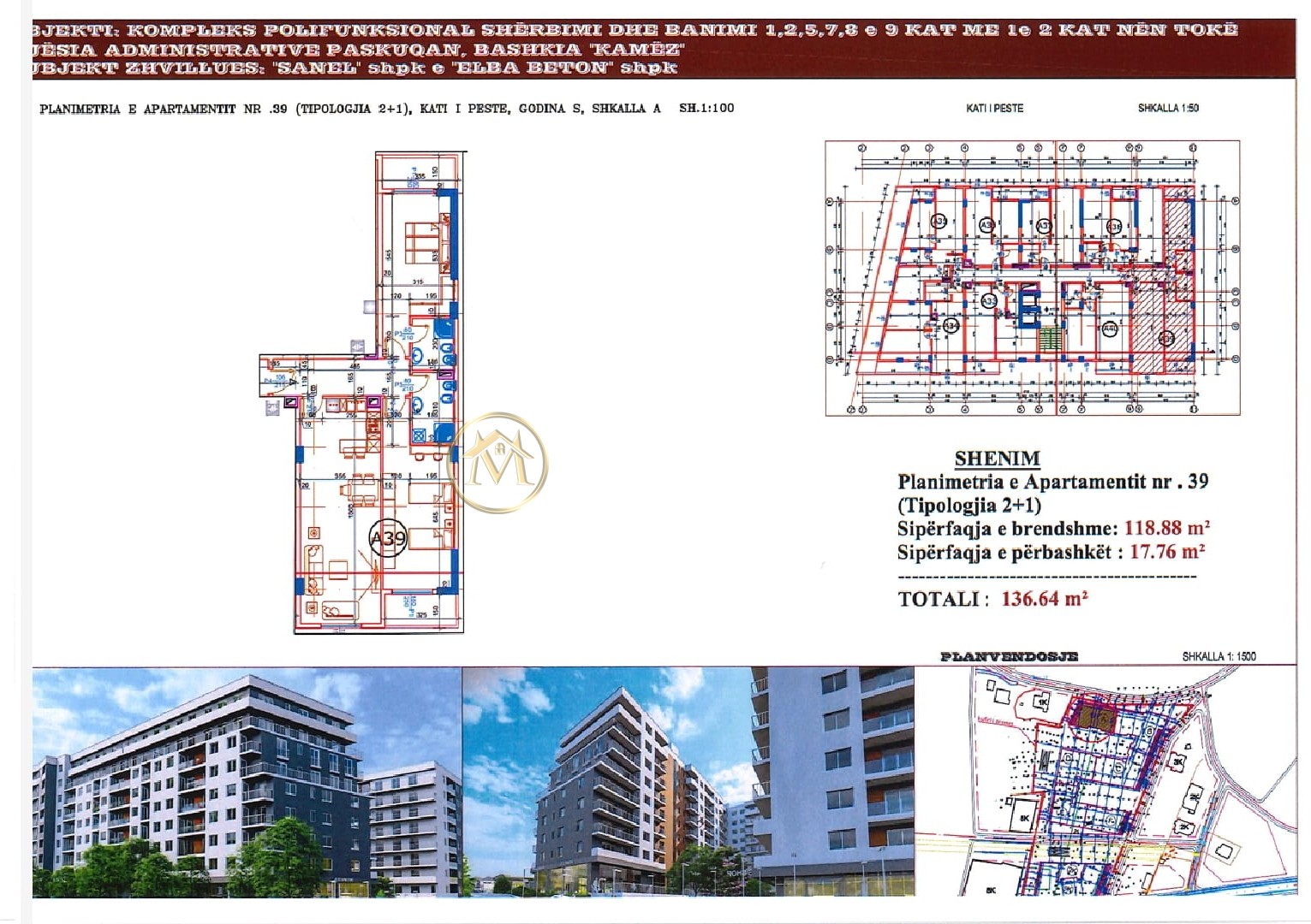 Shitje | Apartament 2 + 1 | Paskuqan | 164000 € 1
