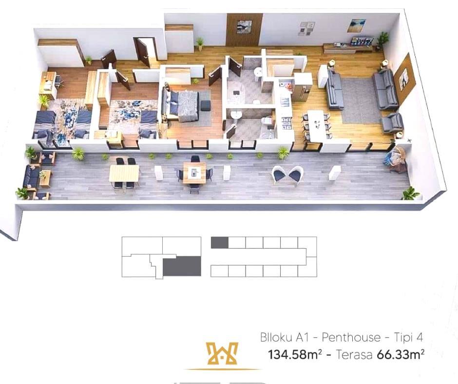 Penthouse në shitje ne Fushë Kosovë.