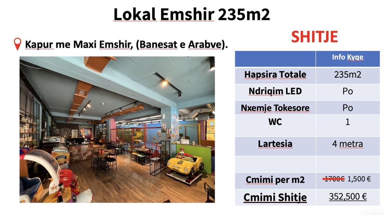 Lokal ne shitje ne lagjen Emshir.