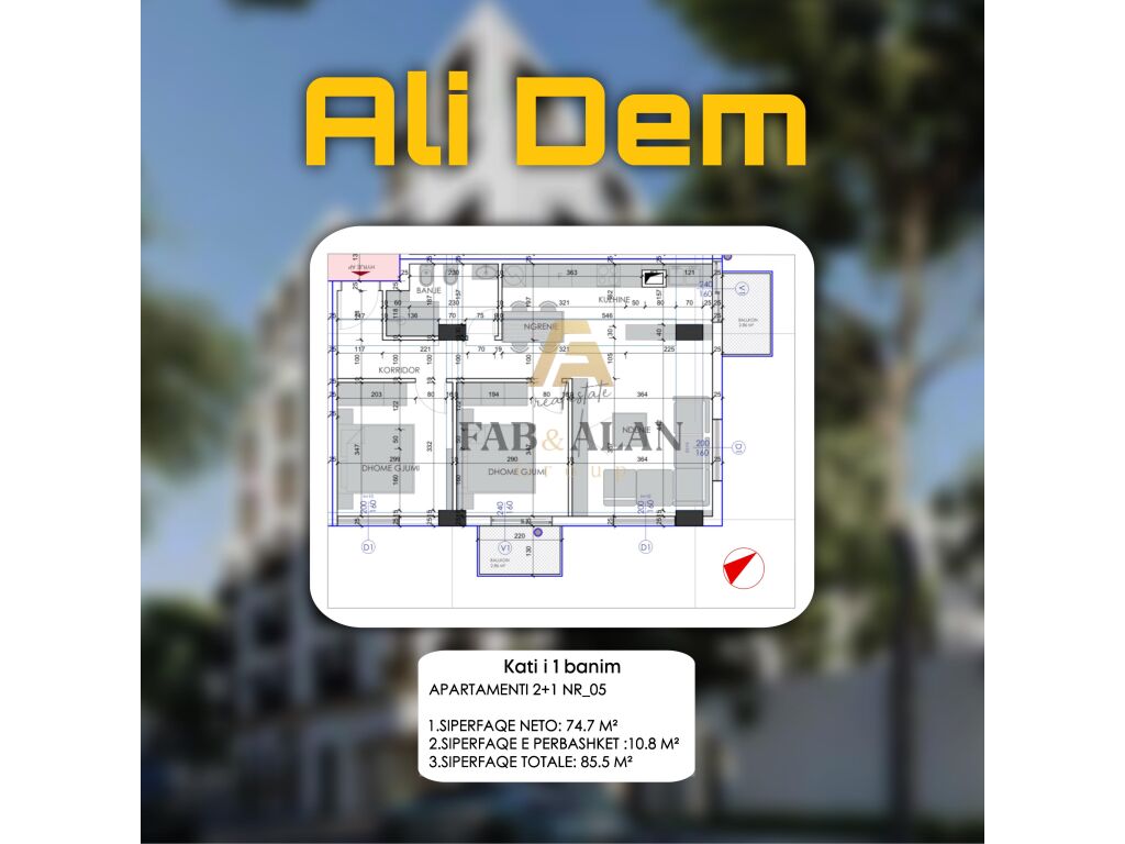 NE ALI-DEM APARTAMENT 2+1 PER SHITJE! 1