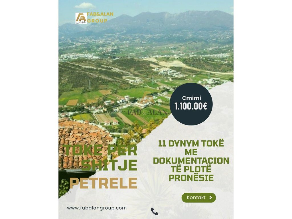 Tokë për Shitje në Petrelë, Tiranë - €1,100,000 | 11000 m²