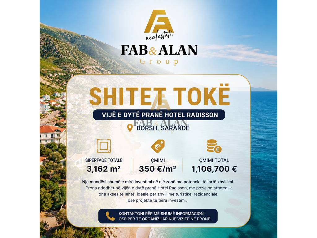 🏡 Shitet Tokë – Borsh , Sarande