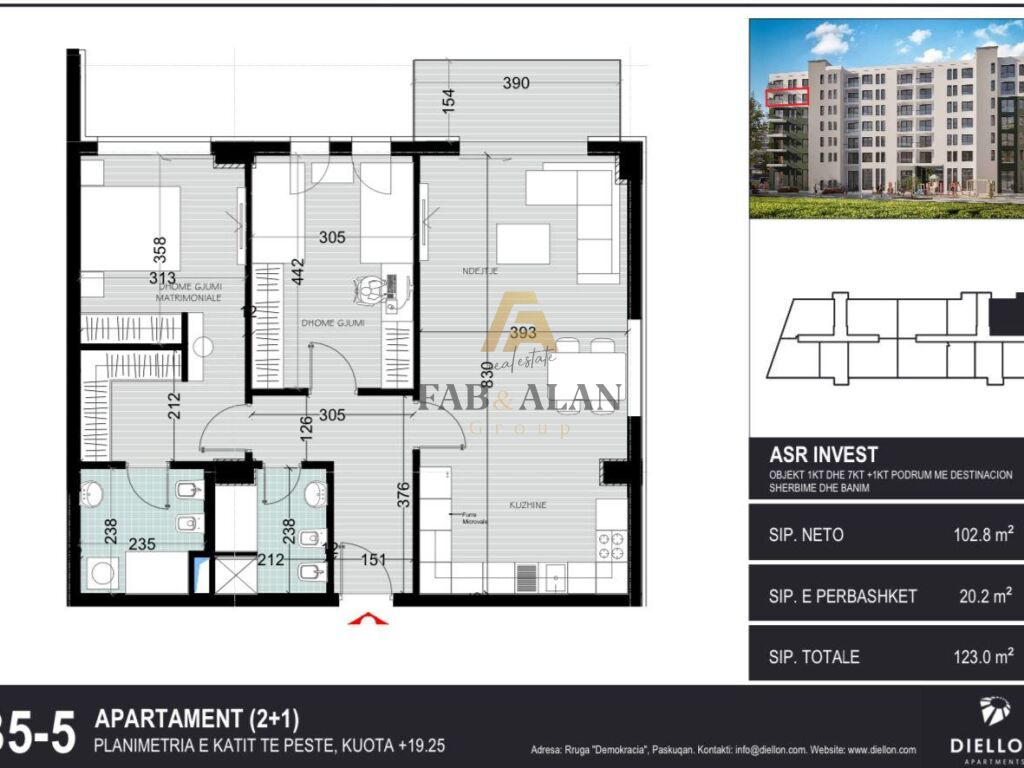 APARTAMENT 2+1+2 PER SHITJE NE PASKUQAN! 1