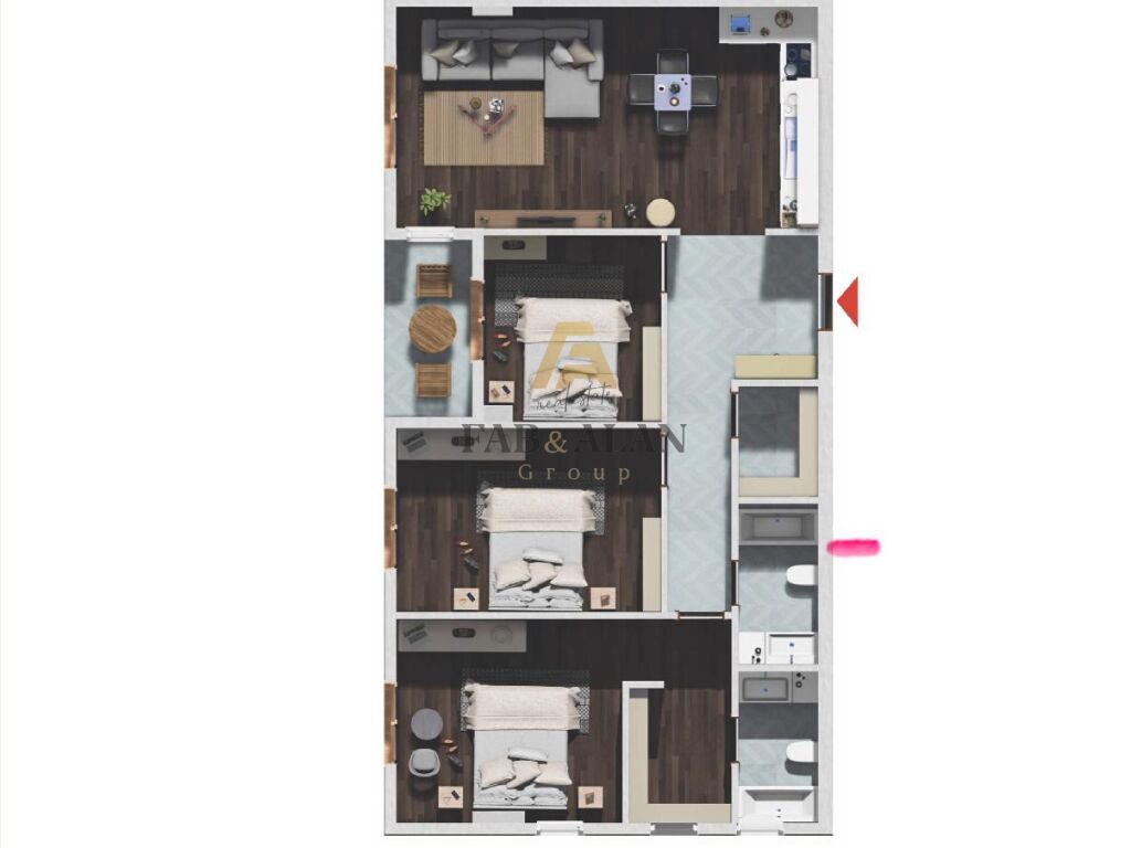 APARTAMENT 3+1+2 PER SHITJE NE KAMEZ!