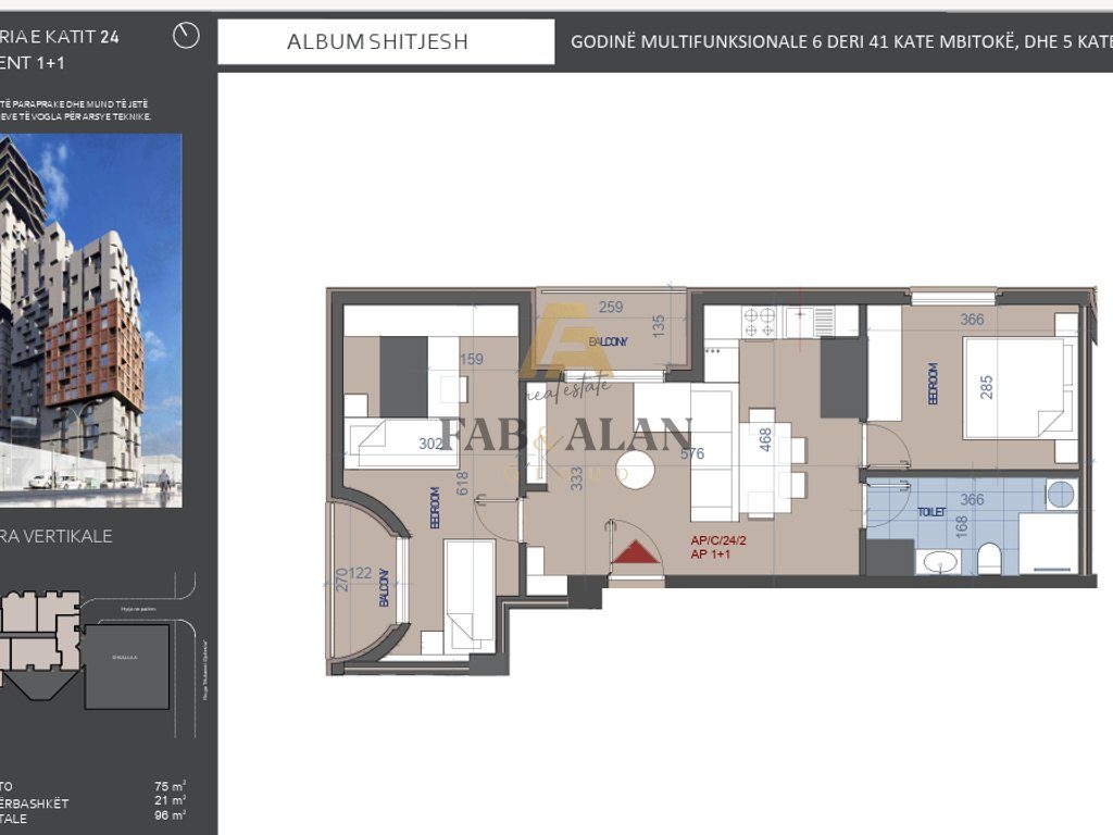 Apartament 2+1 Për Shitje ke Hora Vertika në Rruga Muhamet Gjollesha, Tirana - 249,600€ | 96 m² 3