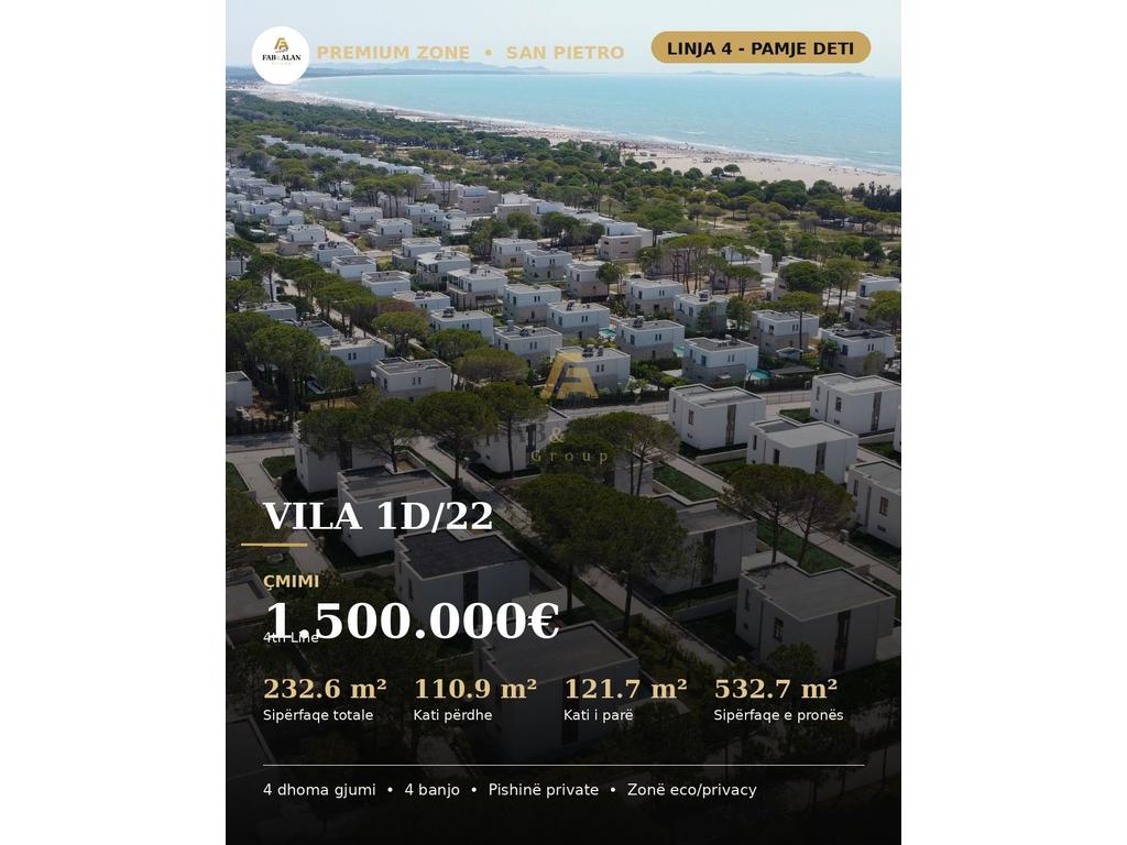 Vilë 4+4 Në Shitje në San Pietro Resort - Lalzi Bay, Durrës - 1.500.000€ | 532 m²