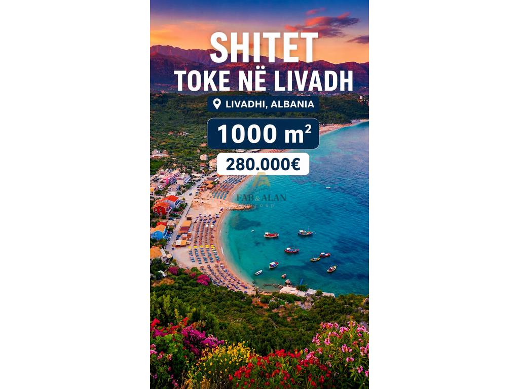 Tokë për Shitje në Livadh, Himarë - 280,000 € | 1000 m²
