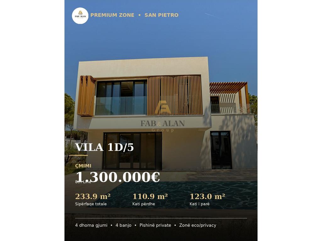 Apartament 4+4 Në Shitje në San Pietro Resort - Lalzi Bay, Durrës - 1.300.000€ | 233 m²