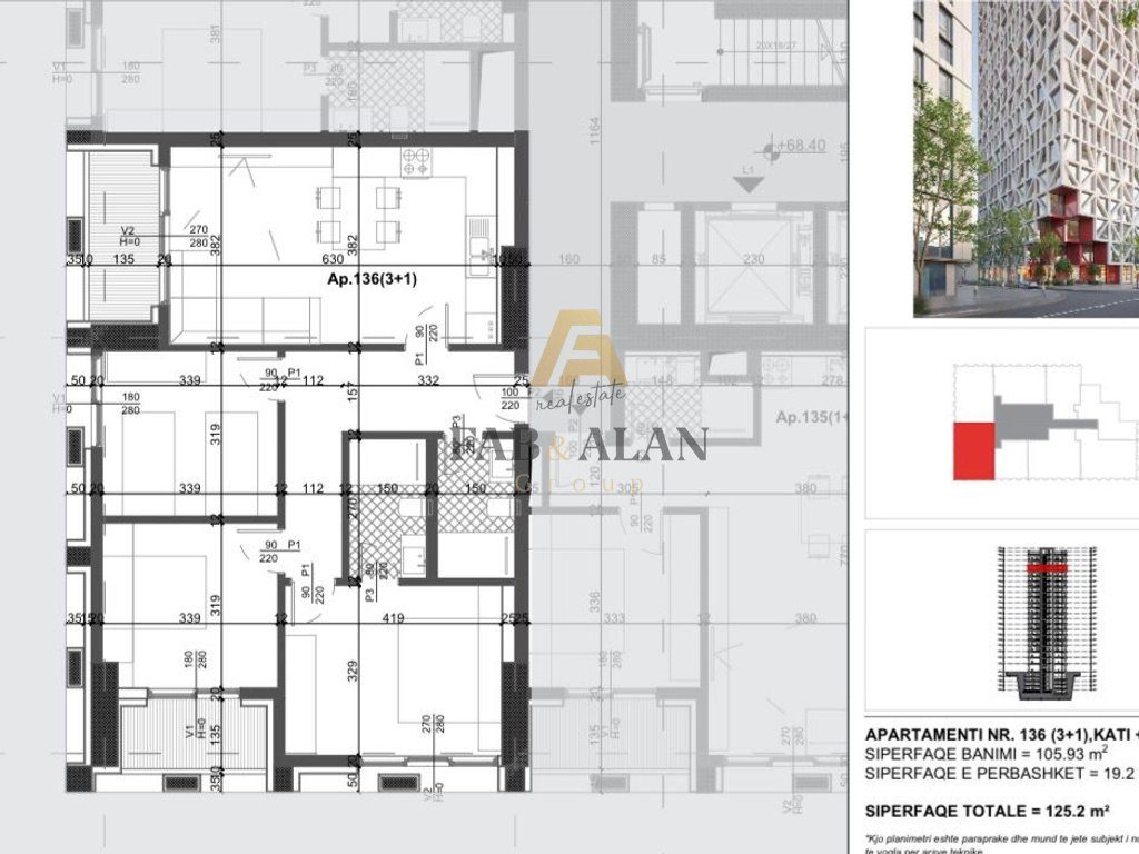Apartamente dhe Zyra në Rezidencën e Re Filigree Tower, Xhamllik 4