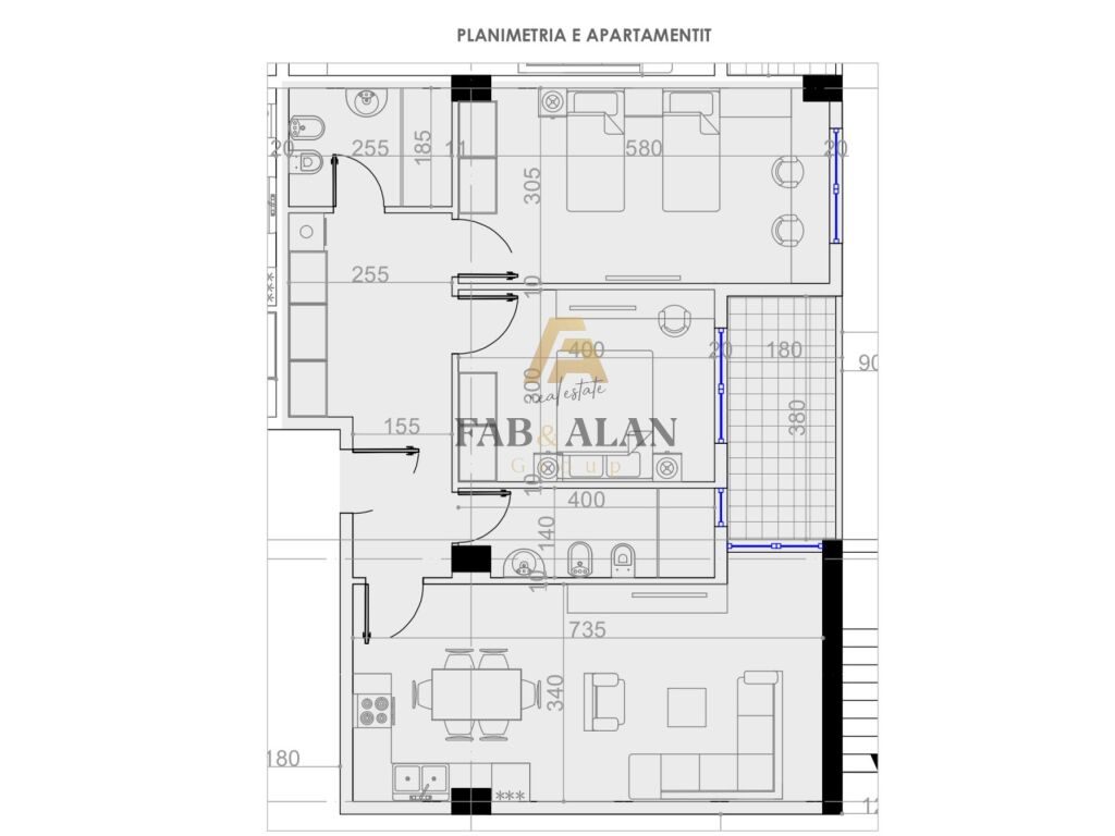 OFROJME APARTAMENTE 2+1+2 PER SHITJE NE FUND TE BULEVARDIT TE RI NE PASKUQAN! 4