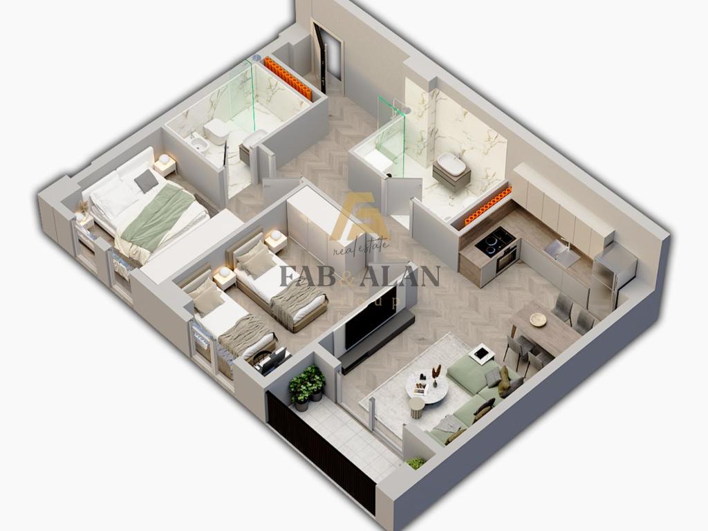 TEK UNIVERS CITY APARTAMENT 2+1+2 PER SHITJE! 2