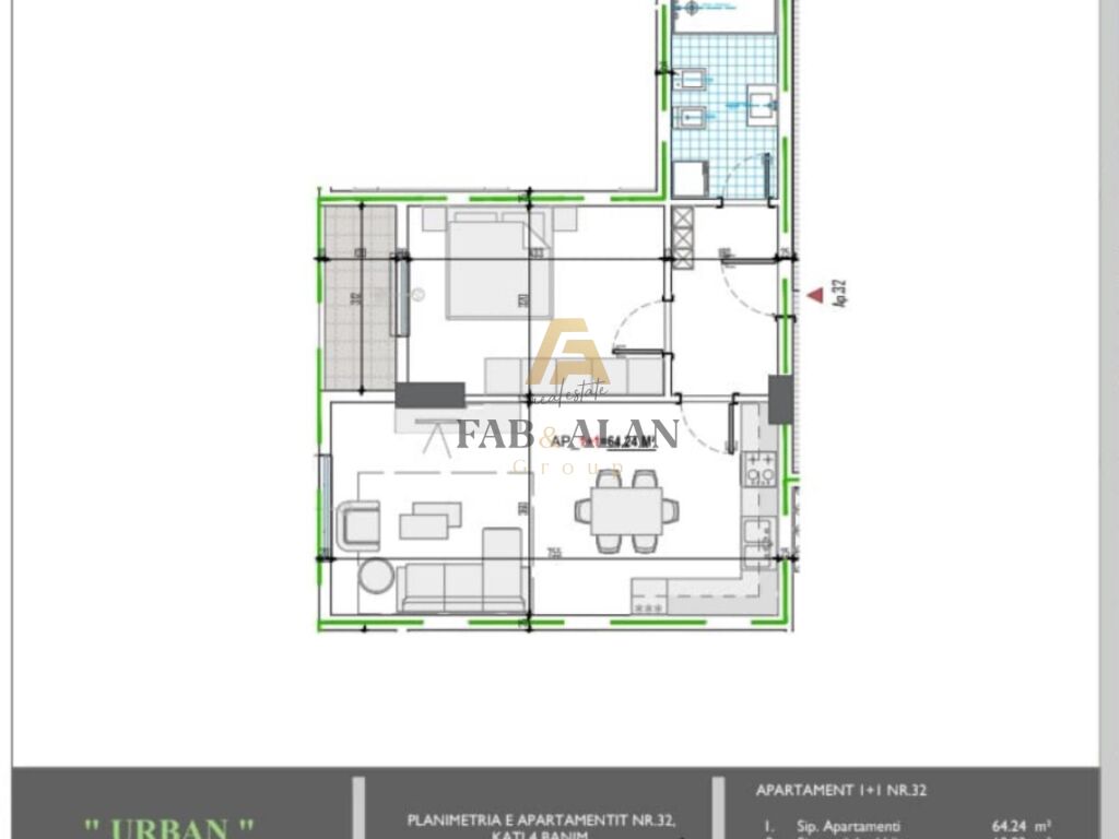 NE PASKUQAN TEK URBAN RESIDENCE APARTAMENT 1+1 PER SHITJE! 1