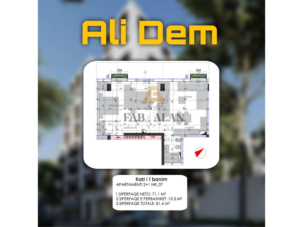 NE ALI-DEM APARTAMENT 2+1 PER SHITJE! 1