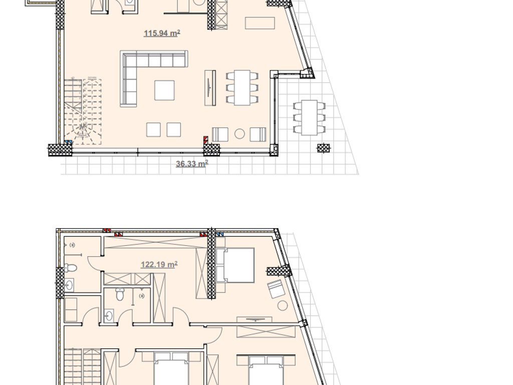 Duplex në shitje 238.18m² + 62.89m² tarracë në Marigona Hill 2