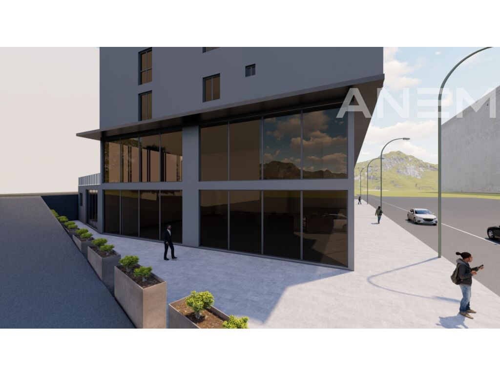 Lokal me qira 636m² + 300m² tarracë në Rrugën A 4