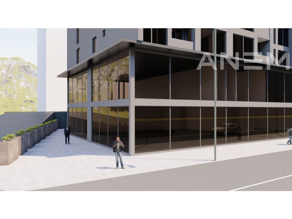 Lokal me qira 636m² + 300m² tarracë në Rrugën A 3