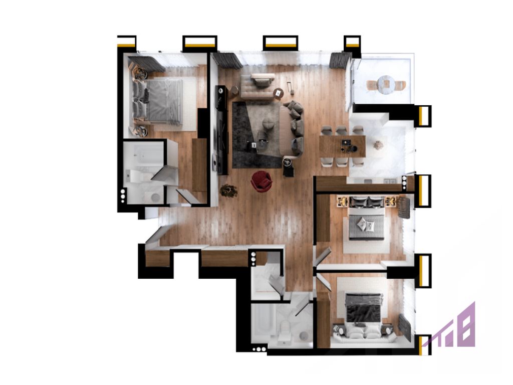 Banese ne shitje 127.02m2 ne Prime Residence 2 3