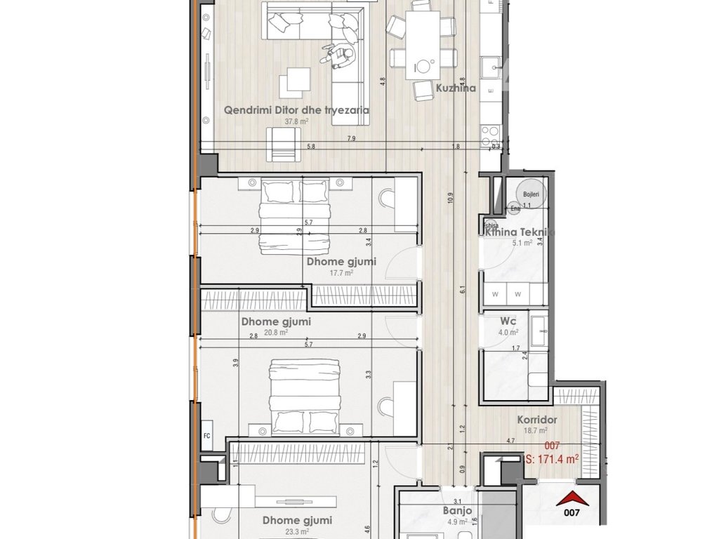 Banesë në shitje 171.4m² te Prishtina e Re 2