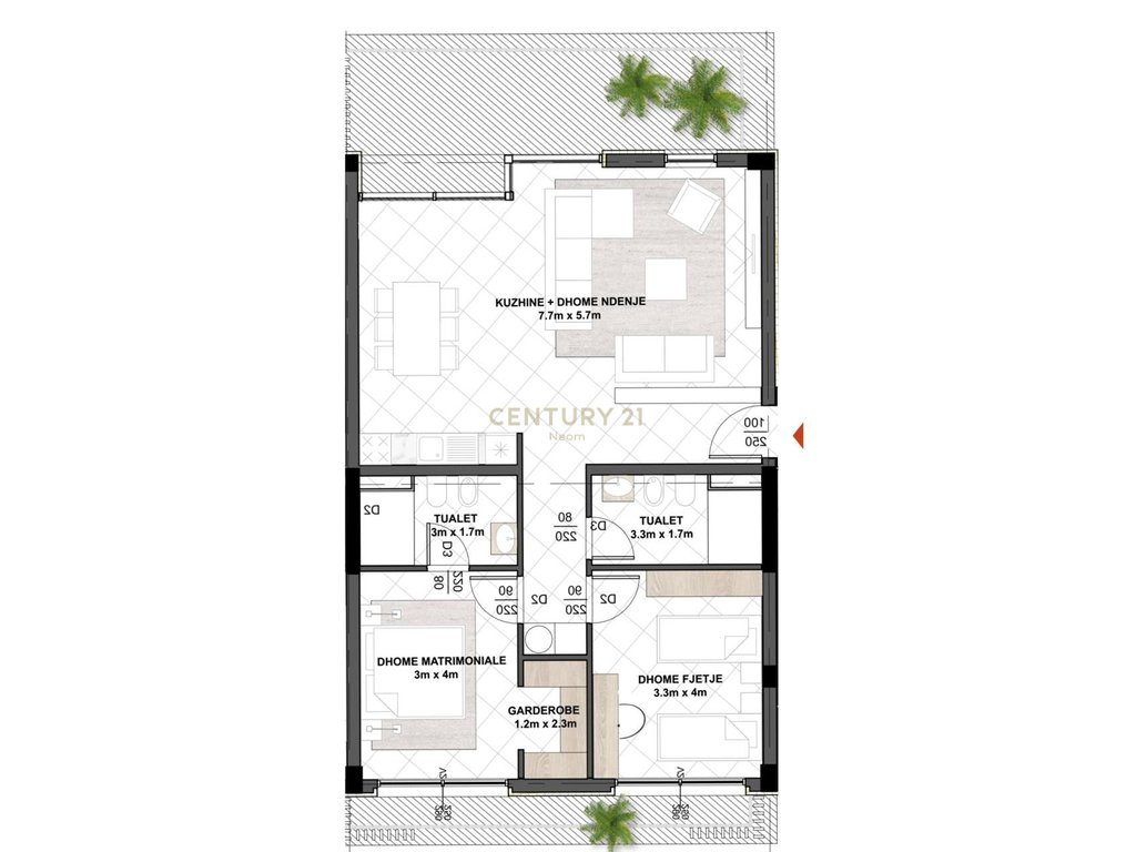 APARTMENT 2+1+2 FOR SALE AT EAST SIDE RESIDENCE!