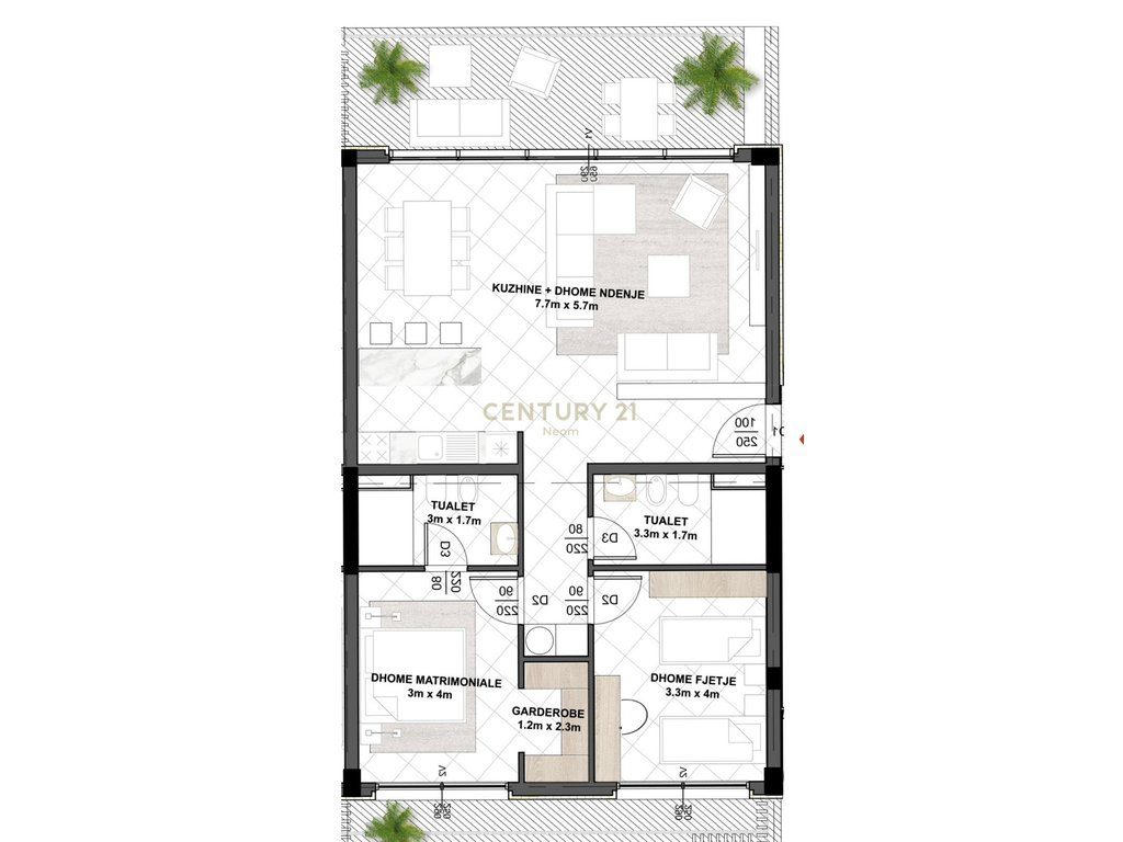 APARTMENT 2+1+2 FOR SALE AT EAST SIDE RESIDENCE!