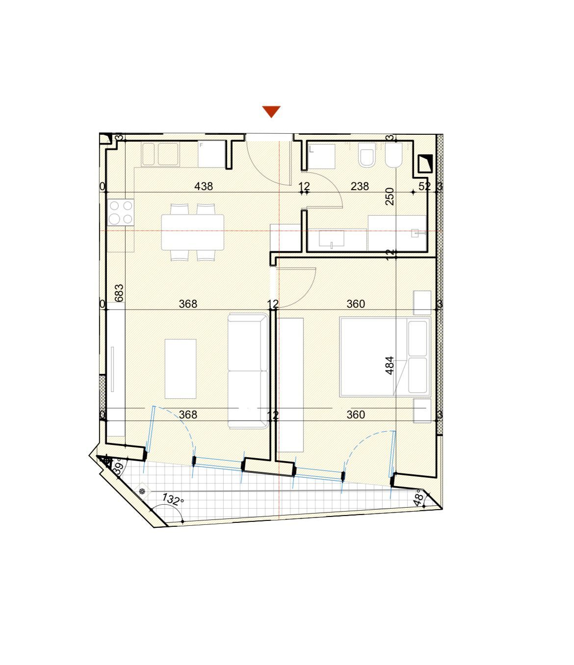 APARTMENT 1+1 FOR SALE, GRADIENT RESIDENCE, DRY LAKE, 1 PARKING SPACE (EXTRA PAYMENT) 4
