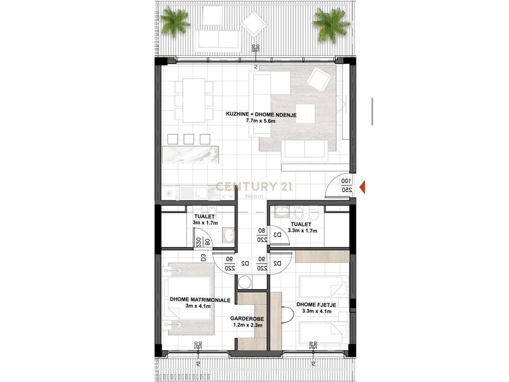 APARTMENT 2+1+2 FOR SALE AT EAST SIDE RESIDENCE!