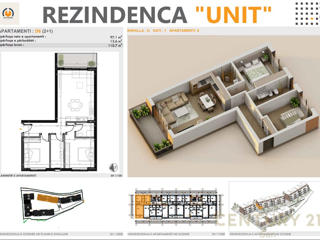 SHESIM APARTAMENT 2+1+2, PRANE TEG!