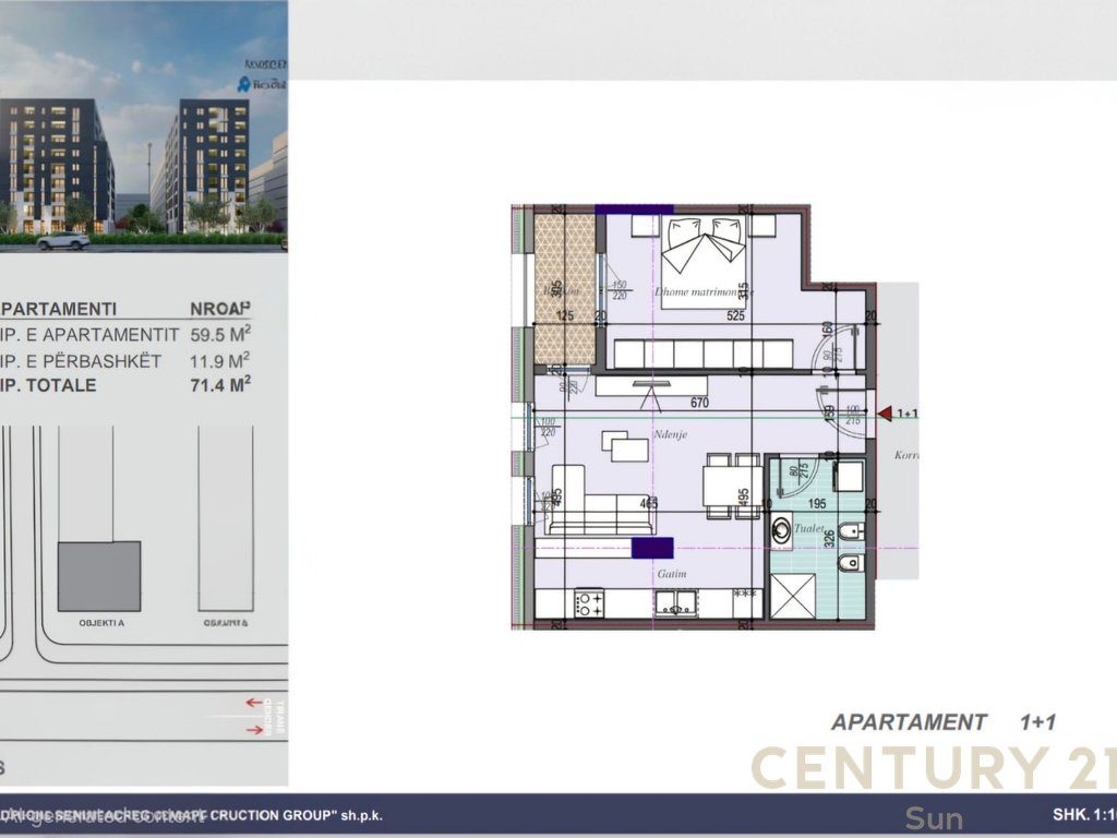 SHITET APARTAMENT 1+1 NË KOMPLEKSIN TIRANA NEW ENTRY! 3