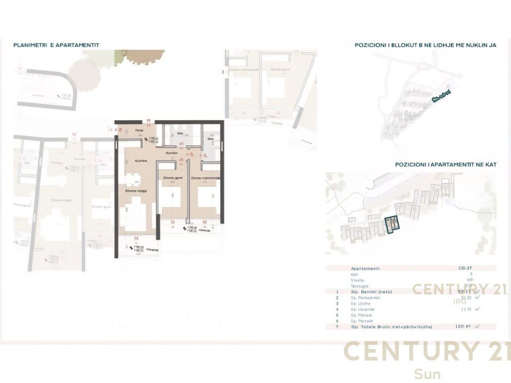 APARTAMENT 2+1+2+POST PARKIMI TE GREEN COAST.