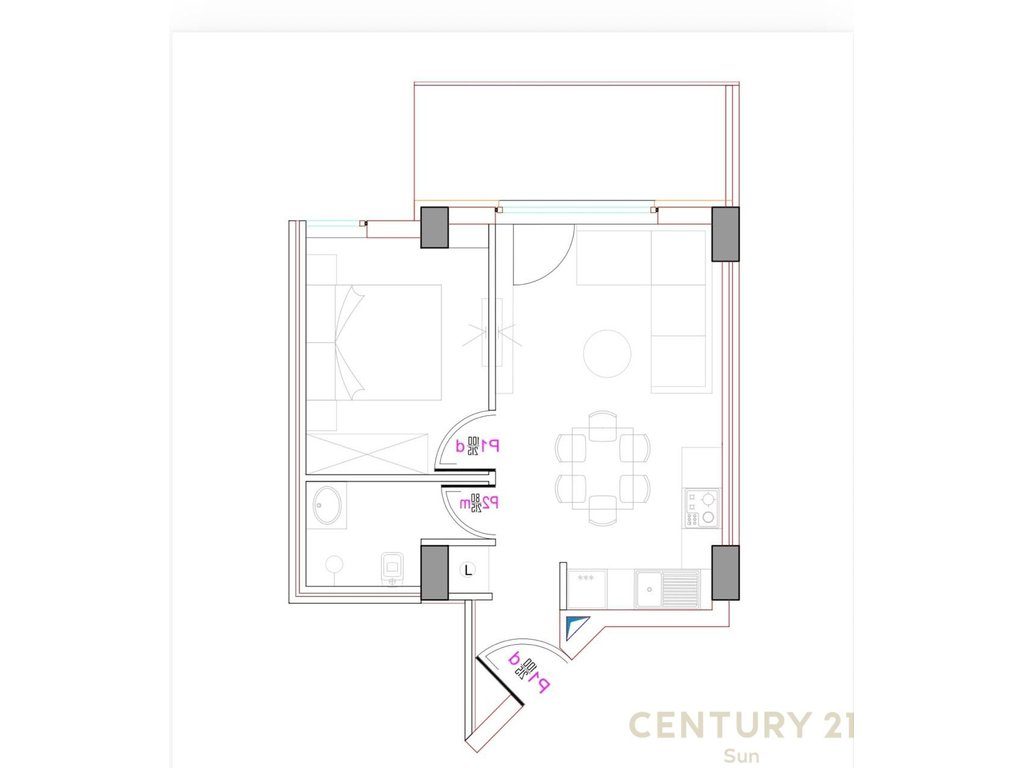 SHITET APARTAMENT 1+1 TEK REZIDENCA ALBA ISH PARKU