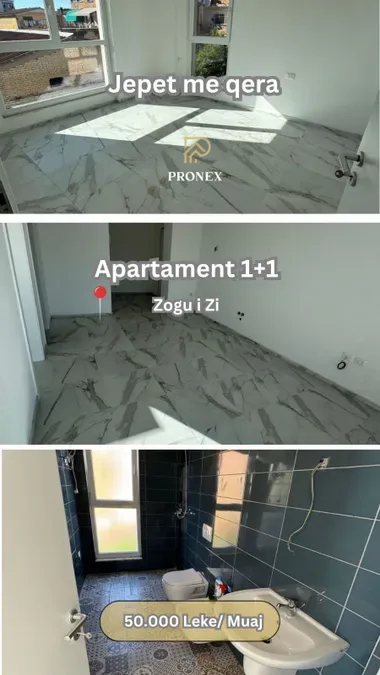 Jepet me qera apartment 1+1 ne zonen e Zogut te Zi, rruga Dritan Hoxha, kompleksi Aura,, € 500, 70 m²