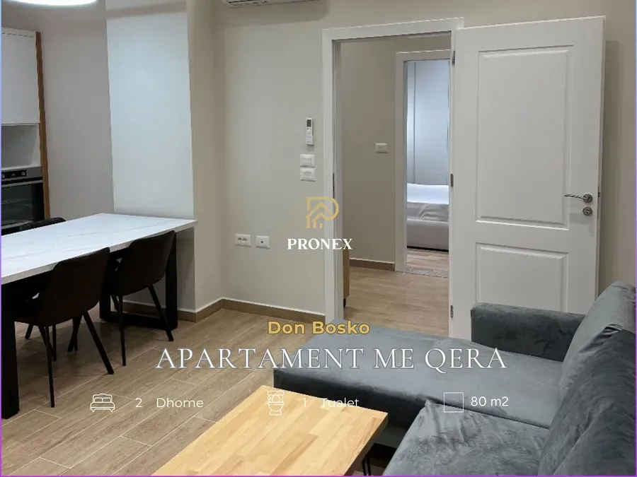 Apartament 2+1 me qira ne Don Bosko, € 600, 80 m²