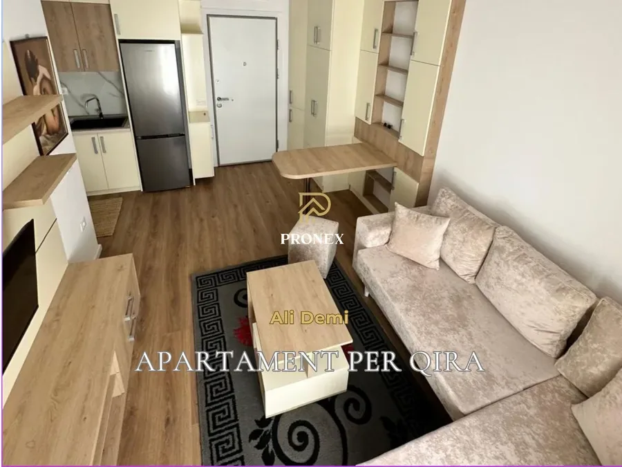 Jepet me qera apartment 1+1 ne zonen e Ali Demit, tek Rezidenca Kadiu ngjitur me Rezidencen Mangalen 21, € 450, 60 m²