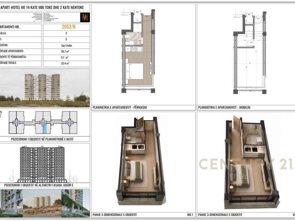 EXCLUSIVE!! SHITET STUDIO TEK , THREE GARDENS RESIDENCE, QERRET! 3